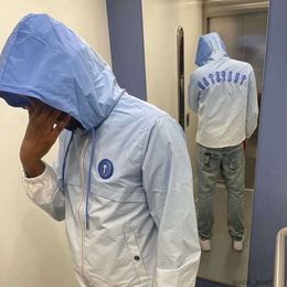 Erkekler Trapstar Ceket Spor giyim Irongate T Windbreaker-siyah işlemeli harfler kadın fermuarlı güneş koruması 1111ess