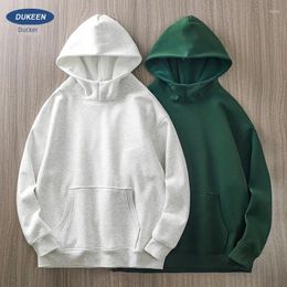 Men's Hoodies American Style 460g Fleece Hoodie In Autumn Winter Loose And Thick Solid Color Plush Jacket For Men