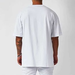 Men's T-Shirts High quality mens cotton T-shirt solid color basic casual clothing large size short seven piece black and white top H240508