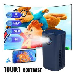 Projectors T1 Mini Projector 480 * 360 Supports 1080P 1000 1 Contrast USB Mini Phone Smartphone Home Theater Childrens Gift J240509