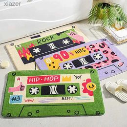 Carpet Box style music tape carpet door retro ic bathroom mat home entrance carpet bedroom bathroom absorbent non slip carpet WX