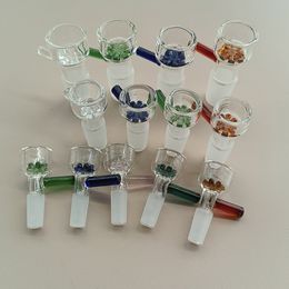 Herb Slide Bong Glass Bowl Colourful Hookahs Snowflake Philtre Bowls With Honeycomb Screen 10mm 14mm 18mm Male Heady For Bongs Dab Oil Rigs Smoking Accessories