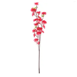 Decorative Flowers Artificial Home Decoration Silk Red Plastic Blossom