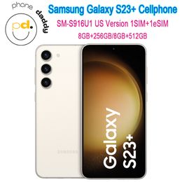 Samsung Galaxy S23+ SM-S916U1 6.6" ROM 256GB/512 RAM 8GB Snapdragon 8 Gen 2 NFC Triple Rear Camera Octa Core Original Samsung 5G Cell Phone