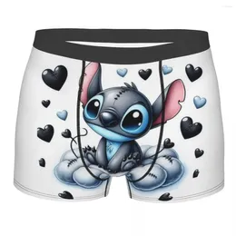 Underpants SLilo And Stitch Cartoon Underwear Men Print Customized Anime Boxer Briefs Shorts Panties Soft