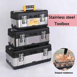 Multi specification toolbox storage box industrial grade empty large toolbox metal portable tool manager 240506