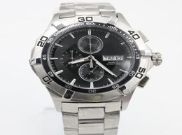 2020 Sell Men Sports Watches 44mm Size Black Face Stainless Steel Strap Watch 4548460290