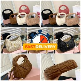 Women satin handbags Designer bags underarm Clutch Shoulder Luxury Leather Travel handbag hobo Banquet tote Half Moon Bowling rainbow blue black casual bag colour