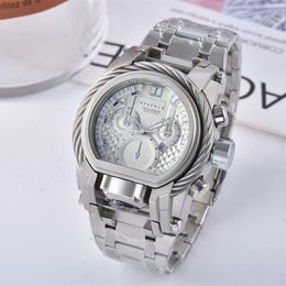 Wristwatches Invicible Undefeated BOLT ZEUS Stainless Steel Gold Black Men Fashion Business Quartz Watch Reloj Drop 223L