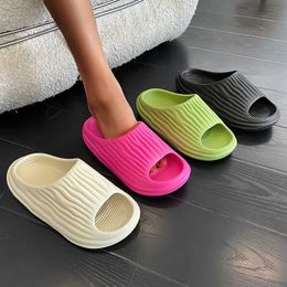 Slippers New Fashion Concise Summer Couple Non-slip Soft Slides Lithe Comfort Sandals Men Women Ladies Home Shoes Flip Flops H240514