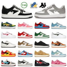 Top Designer Sta Casual Shoes Sk8 Low Men Women Patent Leather Black White Camo Camouflage Skate Stask8 Sports Luxurys Sneakers Trainers Outdoor Shark Shoe
