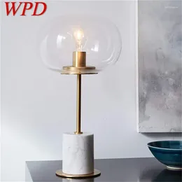 Table Lamps WPD Nordic Lamp Modern Vintage Glass Creative Marble Desk Light LED Simple For Home El Bedroom Living Room Decor