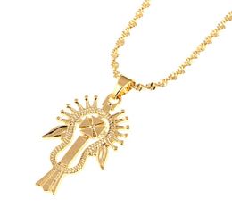 Ethiopian Gold Pendant Necklace for Women Men Judah Jewellery Charms Ethnic African Gifts2866251