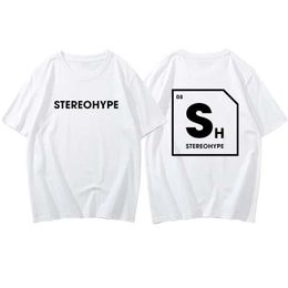 Men's T-Shirts Hot Sale New Arrival James Hype Stereohype Printed T-shirt Korea Style Crewneck Short Slve Men T Womens Tshirt Strtwear Y240509