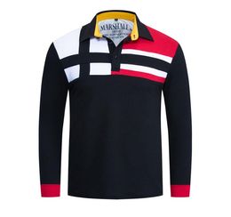 Men Colorblock Polo Shirt 100 Cotton Long Sleeve Mens Patchwork Polo Shirts Men039s Homme Casual Male Golf Sport Shirt Tops4771730