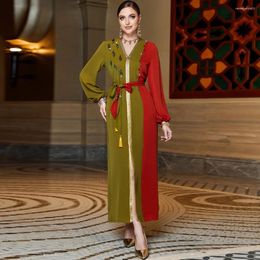 Ethnic Clothing Diamonds Elegant Morocco Caftan Party Ramadan Muslim Women Long Maxi Dresses Dubai Kaftan Turkey Evening Gown Jalabiya