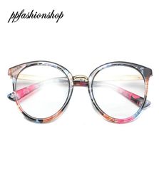 Men Women Retro Sunglasses Flat Mirror Female Day Night Eyewear Printed Flowers Optical Glasses With Box8787768