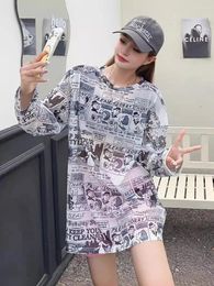 Women's T Shirts Summer Thin Mesh Ice Silk Pullover Long-Sleeved T-Shirt For Women Mid-Length Loose Casual Sun Protection Air-Conditioning