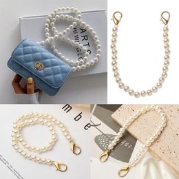 Fashion Pearl Belt Accessories Bags Handbag Handles DIY purse Replacement Long Beaded Chain Strap 240429