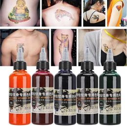 100ml Professional Safe Temporary Disposable Matte Easy Coloring Tattoo Ink Colored Drawing Airbrush Pigment For Body Makeup Art 240423