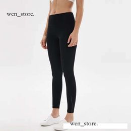 Lululemo Leggings Top Quality 24Ss LL Yoga Pocket Leggings Fast And Free High Waist Capris Seamless Align Running Wave Point Pants 507