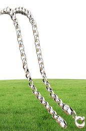 Pure Silver 3mm Thick O Link Chain S925 Necklace Sweater Chain Sterling 925 Silver Jewellery Q06046537521