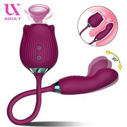 Other Health Beauty Items 20 Modes Powerful Rose-Vibrator Dildo Female Clitoris Sucker Vacuum Stimulator G Spot s Goods for Women Finger Wiggle Y240503