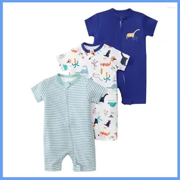 Clothing Sets 3PCS/Lot Baby Clothes Boy/Girl Bodysuit Summer Cartoon Romper Soft Cotton Jumpsuit For Borns 0-24M