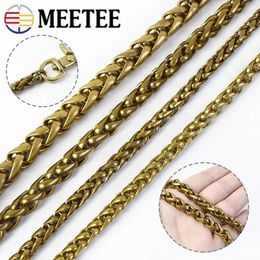 50100cm Metal Copper Chains 46810mm Solid Brass Keychain Hook Buckle Bags Strap Belt Pendant Chain Material DIY LeaherCrafts 240509