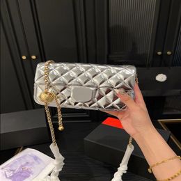 Women Crossbody Bag Fashion Shoulder Handbag Designer Luxury Diamond Quilted Flap Square Fat Handbags Small Golden Ball Chain Bag Class Euil