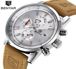 BENYAR Chronograph Sport Mens Watches Top Brand Luxury Quartz Watch Clock All Pointers Work Waterproof Business Watch BY5102M3461753