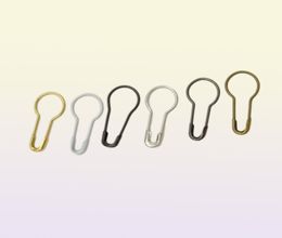 1000pcs 20mm Pear Shaped copper metal safety pins brass safety pins white gold black silver bronze color3236822