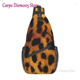 Backpack Leopard Spot Pattern Sling Chest Bag Customized Animal Shoulder Crossbody For Men Traveling Daypack