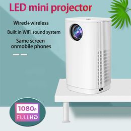 Projectors T1 Mini Portable Projector 1080P 4K Ultra HD with Wifi USB Intelligent Android Wireless Video Movie Home Theater Project J240509
