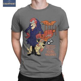 Men's T-Shirts Mens T-Shirt Wacky Races Muttley Cartoon Vintage 100% Cotton T Shirt Short Slve T Shirt Round Neck Tops Summer T240506