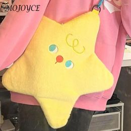 Shoulder Bags Women Stars Tote Handbag Casual Furry Bag Cartoon Plush Satchel Zipper Soft Daily Dating