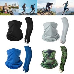 Bandanas Unisex Reusable Cloth Neck Gaiter Face Mask Sleeve Sleeves Fishing Scarves Arm Breathable Quick-drying Sport E2L1