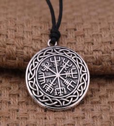 My shape Fashion SYMBOL OF NORSE RUNIC NORSE Runes Vegvisir Pendant Necklace Compass With Chain For Women Men Viking Jewelry4237734