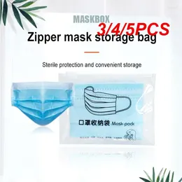 Storage Bags 3/4/5PCS Disposable Mask Bag Portable Folder Facemask Zipper Case Save Boxes Mascarillas Cosmetic Waterproof