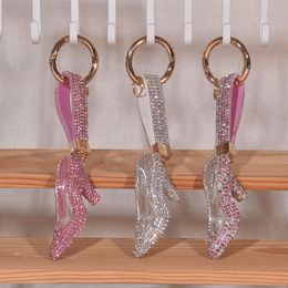 Diamond High Heel Keychain Crystal Shoe Crystal Shoes Key Falling Pendant Gift Diamond Shoes Pendant