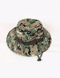 Cloches Sun Hat Panama Bucket Flap Breathable Boonie Multicam Nepalese Camouflage Hats Outdoor Fishing Wide Brim8206595