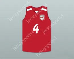 CUSTOM NAY Mens Youth/Kids GIANNIS ANTETOKOUNMPO 4 FILATHLITIKOS B.C. RED BASKETBALL JERSEY TOP Stitched S-6XL