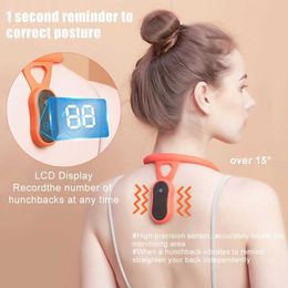 Home Beauty Instrument Smart Posture Corrector Miicro Vibration Training Reminder Sensor Back Neck Hump for s Adult Q240508