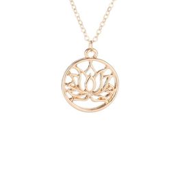 12pcs Fashion Jewelry New Arrived Buddha Lotus Pendant Necklace For Women Whole Q1107337L9094270