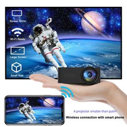Projectors Salange Mini Projector 1080P supports YT100 mobile video home Theatre portable WiFi wireless mirroring iPhone Android smartphone J240509