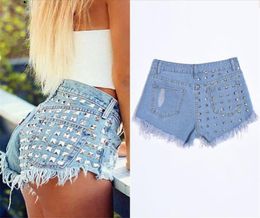 Ripped Tassel Womens Short Jeans Solid Colour Sexy Skinny Jean Shorts with Pockets Casual Male Denim Shorts2463866