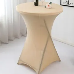 Table Cloth Elastic Tablecloth Bar Cocktail Four Legs Stretchy Dining Reusable Wedding Banquet Cover