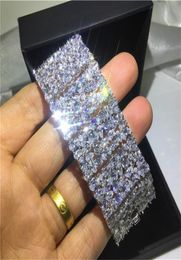 Sparkling Luxury Bracelet For Lover Gift Tennis Jewelry 925 Sterling Silver Multi Shape White Topaz CZ Diamond Gemstones Women Wed1532871