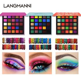 LANGMANNI 25 Colour Matte Pearlescent Eyeshadow Palette Long Lasting Natural Makeup Shimmer Glitter Eye Shadow2449421