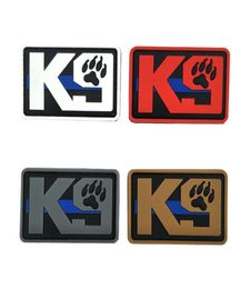 PVC Fabric Hook and Loop Fastener K9 Claw Armband Blue Line Service Dog Badge Chapter Decorative Stickers Soft Silicone Tactical P4413943